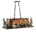 thumbnail image 4 of Meyda 139921 35 in. Moose At Dusk Oblong Pendant, Antique Copper & Oa Blue & Green, 4 of 5
