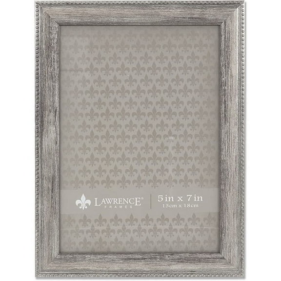 5x7 Burnished Silver Picture Frame - Classic Bead Border