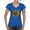 Royal, variant on Sunflower Animal Print Fashion Women’s Standard V-Neck Tee, Heather Grey, Medium