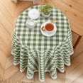 thumbnail image 6 of PowerSellerUSA Dining Table Cloth Elegant Buffalo Plaid Cloth for Dining Room or Kitchen, Classic Farmhouse Country Decor Plaid Gingham Checkered Design Table Cloth, Green, 60" W x 120" L, 6 of 6