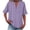 Purple., variant on Bixock Women's Casual Short Sleeve Blouse,V-Neck Soild Color Tops,Linen Fashion Solid Color Button Loose Fitted Casual Daily T-shirts