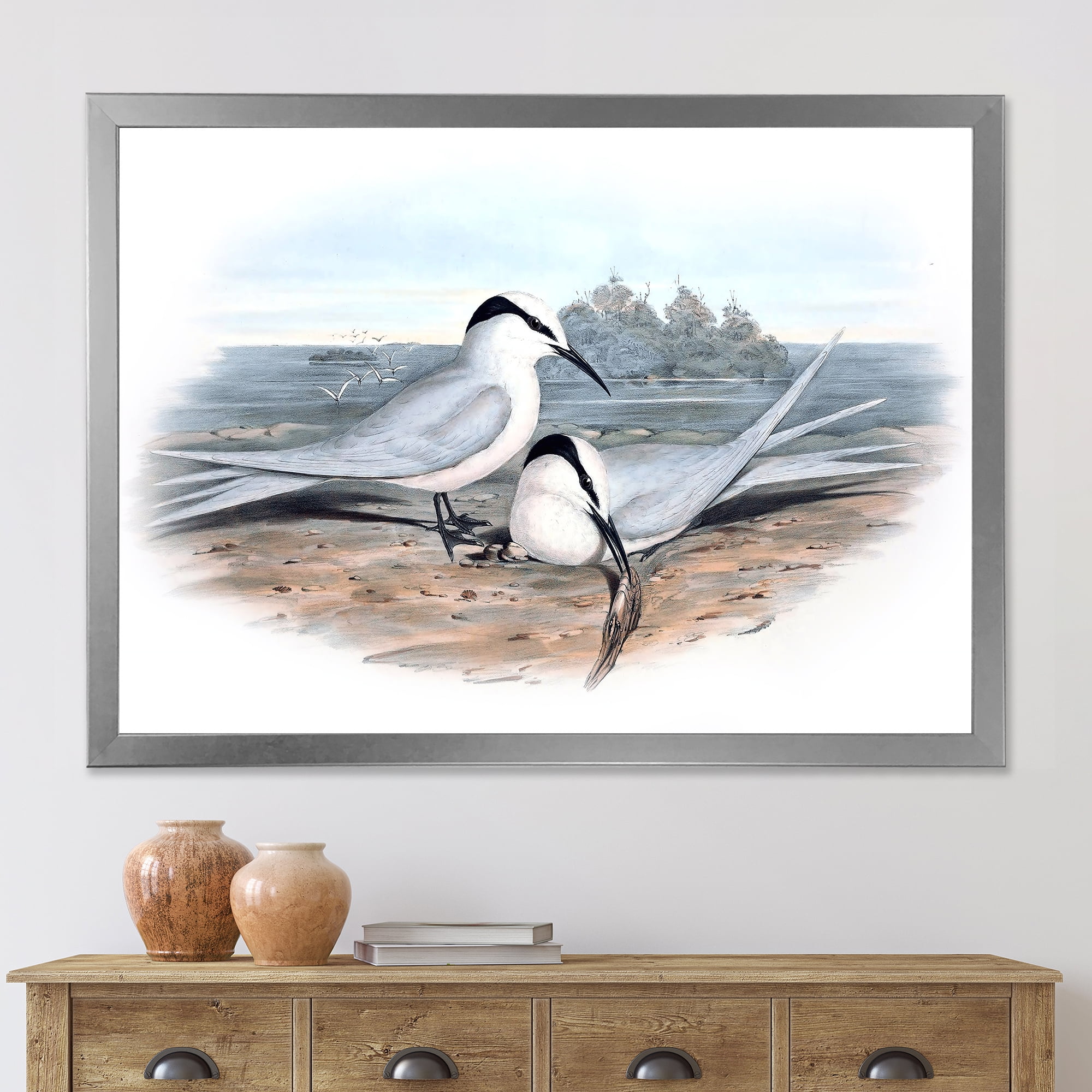 Designart 'Ancient Birds In The Wild IX' Traditional Framed Art Print