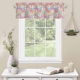 thumbnail image 5 of Valance Curtains for Windows,Groovy Hippie Flowers and Rainbow Waves Semi Sheer Curtain Valance,Retro Daisies Window Valance Curtains,Short Rod Pocket Window Treatment for Kitchen Living Room 54"x18", 5 of 6