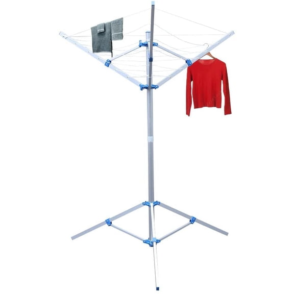 Rotary Outdoor Umbrella Drying Rack,Rotary Clothesline Dryer Laundry Rack Folding Clothes Drying Umbrella 60" 3 Arms