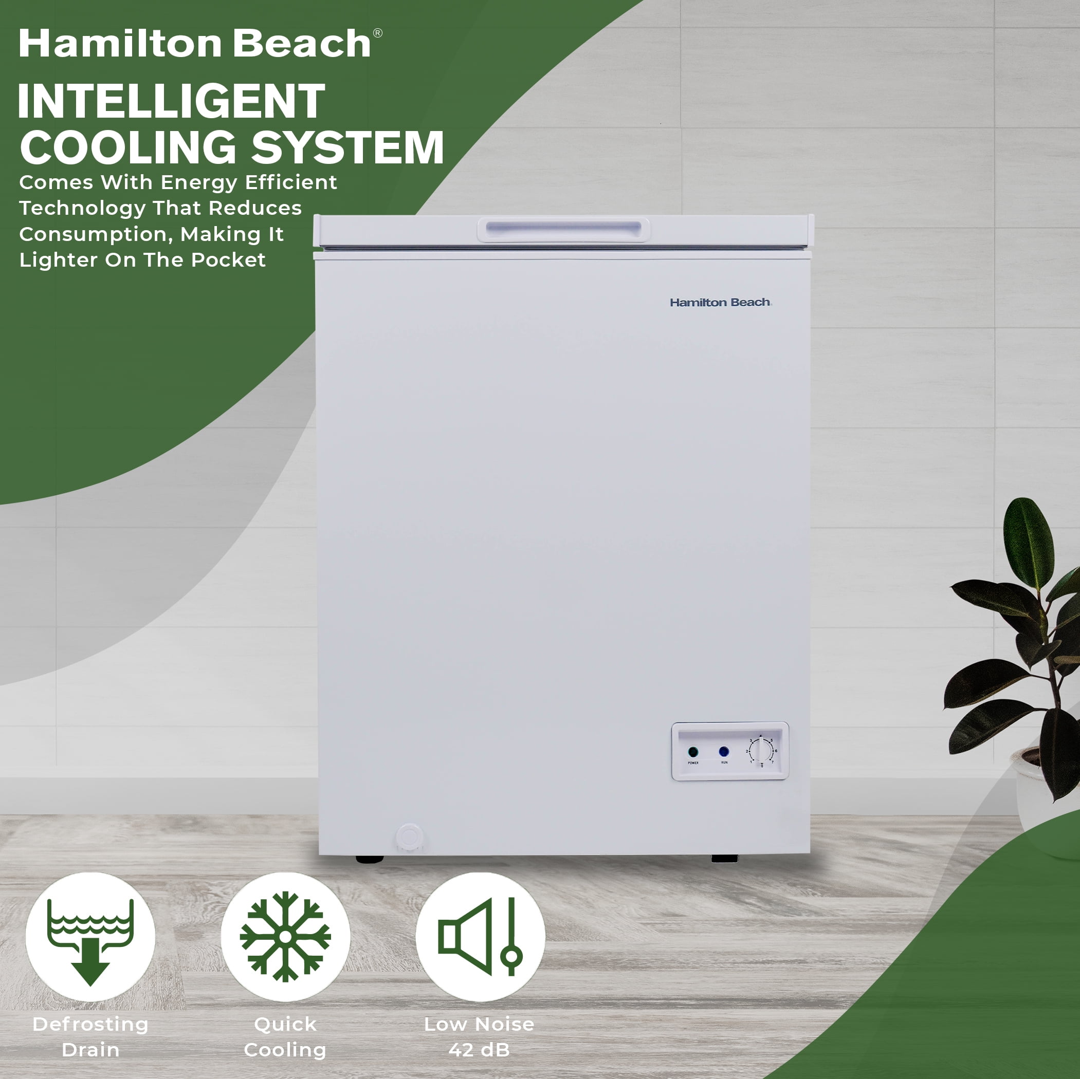 Hamilton Beach 5.0 Cu. Ft. Chest Freezer, White HBFRF510