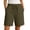 Army Green, variant on Everyday Casual Pants for Women Paper Bag Waist Women's Shorts High Bermuda Drawstring Relaxed Fit Summer Knot Front,with Pockets Shorts for Women