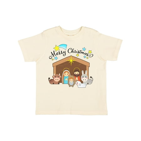 

Inktastic Merry Christmas Cute Nativity Scene Boys or Girls Toddler T-Shirt