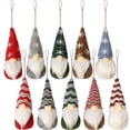 thumbnail image 4 of Copo de nieve a rayas Sombrero de punto Muñeca sin rostro Árbol de Navidad Adornos decorativos Sumin CACAGOO  Modelo A, 4 of 7