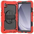 thumbnail image 3 of 3 Layer Case for Samsung Galaxy Tab A9 8.7" 2023 SM-X110 / SM-X115, for Kids Heavy Duty Protective Case with Screen Protector & Stylus Holder & 360 Rotating Stand Hand/Shoulder Strap, Red, 3 of 10