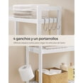 thumbnail image 4 of SONGMICS Mueble para Inodoro, Estante sobre Inodoro, Estantería de 3 Niveles, Estante Ajustable, Blanco Nube, 4 of 6