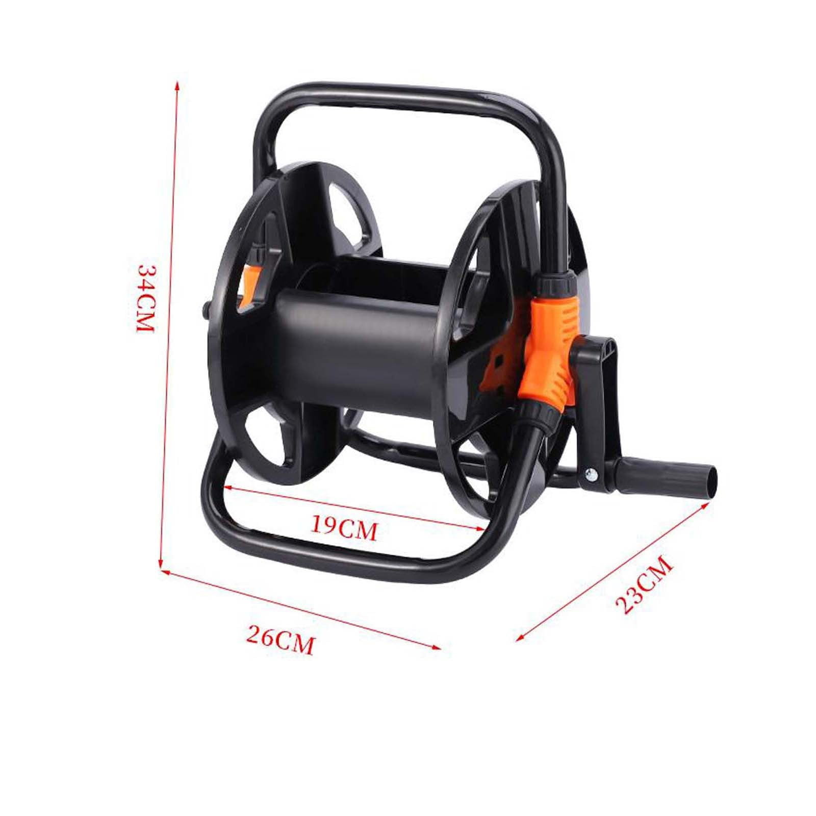 Garden Hose Reel Wall Mount, QQZ Durable Outdoor Water Hose Storage Holder, Heavy Duty All Weather Hose Organizer for Yard Lawn Watering