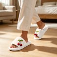thumbnail image 2 of Wensltd Women Slide Slippers Soft Flat Sole Indoor Daily Slippers Wide Width For Bedroom Solid Color, 2 of 8