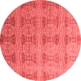 thumbnail image 1 of Ahgly Company Machine Washable Indoor Round Oriental Red Modern Area Rugs, 8' Round, 1 of 4