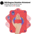 thumbnail image 3 of ELEHOLD for iPad mini 6th Generation Rugged Case, Shockproof Heavy Duty Protective Cover with Handle Strap & Pencil Holder & Kickstand & Shoulder Strap for iPad mini 6 (2021) - Red Blue, 3 of 8