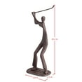 thumbnail image 3 of Danya B Golfer Sculpture Statue Cast Iron, Dark Brown, 3 of 5
