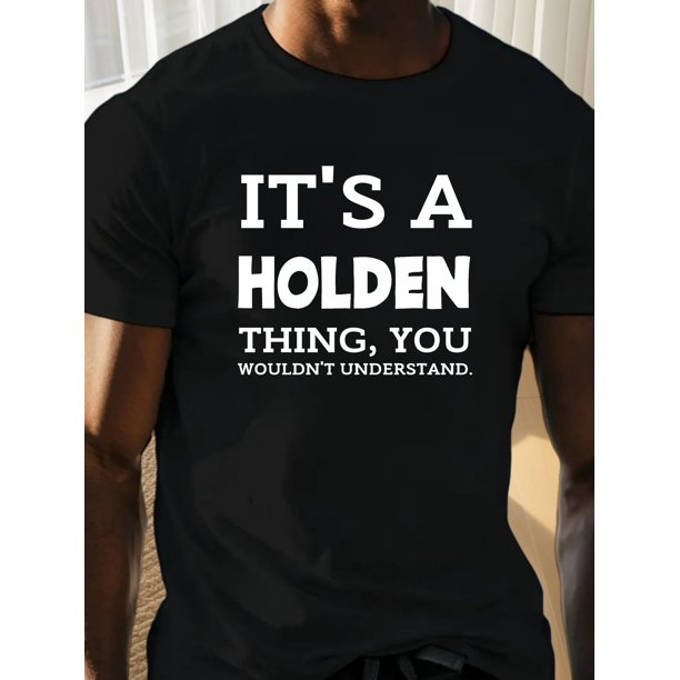 Men'S Regular Size Casual Crew Neck T-Shirt, 100% Cotton Knit Fabric, Geometric Pattern, Slight Stretch, Regular Fit, Summer Short Sleeve Top with "It'S a Helden Thing" Graphic Print for Da