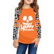 thumbnail image 3 of Gibobby blusas de vestir Niñas formal Niñas Halloween Calabazas Impresiones Casual Leopardo Niñas Sudaderas Niños Pequeños Niños Niñas Tops de Manga Larga （Dorado， 5-6 Años), 3 of 4