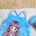 thumbnail image 5 of GYRATEDREAM Girls Swimsuits One-Piece Bathing Suits Kids Sport Athletic Swimsuit Beach Swimwear with Cap, 5 of 7