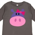 thumbnail image 4 of Inktastic Girl Hippo Girls Long Sleeve Toddler T-Shirt, 4 of 5