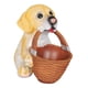thumbnail image 3 of Estatua de cachorro con cesta, estatuilla de resina para perro, decoraciones de joyería, caja de contenedor de escritorio, caja de almacenamiento de p Macarena estatuas de escritorio, 3 of 8