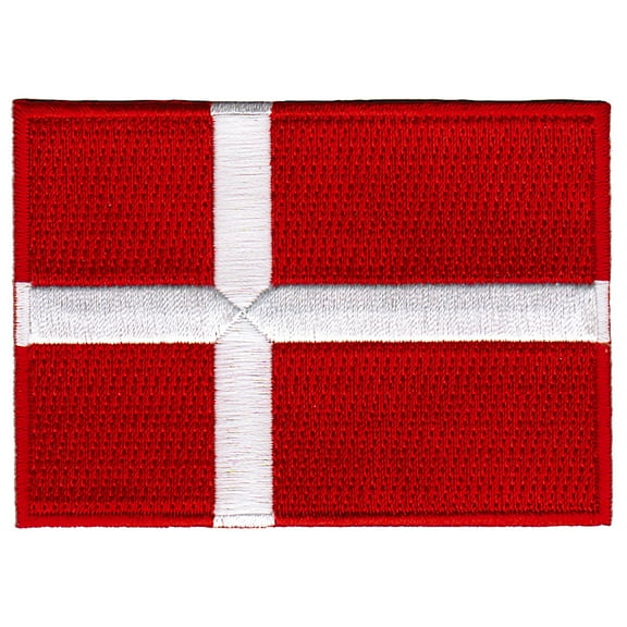 Denmark Flag Embroidered Iron-on Patch