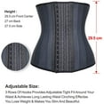 thumbnail image 6 of YIANNA Waist Trainer for Women Underbust Latex Sport Girdle Corsets Cincher Hourglass Body Shaper Black x-large, 6 of 7