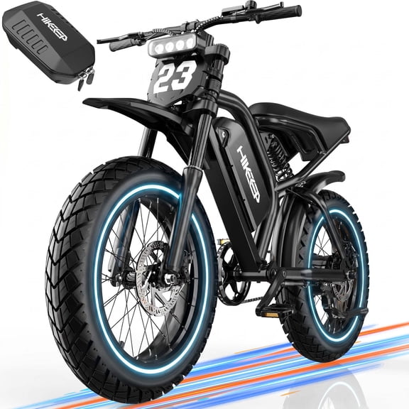 20" Fat Tire Electric Bike for Adults, 750W 1500W Peak Motor Dirt Bike, 48V 17.5Ah E-Bike, Full Suspension, Max 32MPH, UL 2849