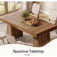 thumbnail image 6 of 55-Inch Brown Mid-Century Modern Dining Table, Rectangular Wood Kitchen Table With Sturdy Legs, Seats 4-6 For Small Space, Dining Room & Home, 6 of 7