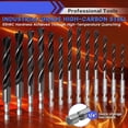 thumbnail image 2 of Juego de 13 Brocas para Madera con Punta de Clavo y Punzón Central, con Diseño de Doble Flauta para Carpintería y Aglomerado., 2 of 5