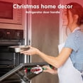 thumbnail image 3 of 2 Pcs Christmas Gnome Design Fridge Door Handle Cover, Christmas Refrigerator Door Handle Cover, 2025 Christmas Refrigerator Door Handle Cover Protector for Kitchen Party Decor (1Set), 3 of 8