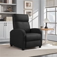 thumbnail image 2 of Renwick Fabric Push Back Theater Recliner Chair with Footrest for Livingroom, Black, 2 of 10