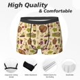 thumbnail image 2 of Men's Boxer Briefs, Rustic Wine Print Soft Comfy Mens Underwear Boxer Briefs Breathable With Widen Waist, 2 of 7