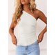 thumbnail image 5 of Camiseta sin mangas PRETTYGARDEN para mujer 2025, verano, Y2K, con un solo hombro, 5 of 6