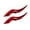 Red-RD Home Decor, variant on JJV Car Roof Devil Horns Decoration Exterior Roof Sticker with Aerodynamic Airflow Guide Glossy Plastic Weather Resistant for Car Truck SUV 14.6x5.5x2in Outdoor Decor