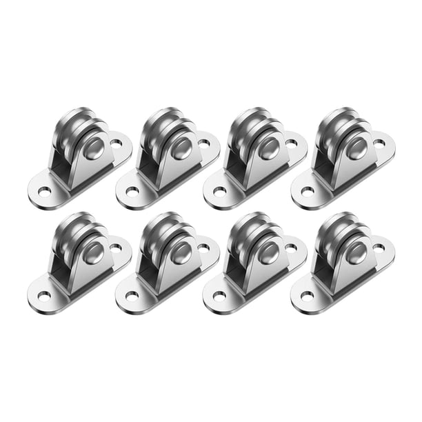 Bloque de polea de carga de 176 lb, silencioso, resistente, accesorios, riel de pista, polea fija para 8 juegos