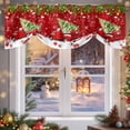thumbnail image 6 of Christmas Tree Red Truck Tie Up Valances Curtain, Snowflake Xmas Ball Winter Adjustable Rod Pocket Short Window Treatment Tie Up Curtains Valances for Kitchen Living Room Bathroom 42x12 Inches, 6 of 9