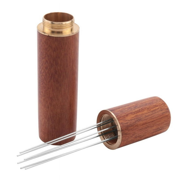 Espresso Coffee Stirrer Espresso Distribution Tool Portable Espresso Distribution Tools,6 Needles Rosewood Color
