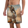 thumbnail image 2 of KLL Hiking Duck Men's Casual Summer Beach Shorts Hawaiian Shorts with Pockets-XX-Large, 2 of 5