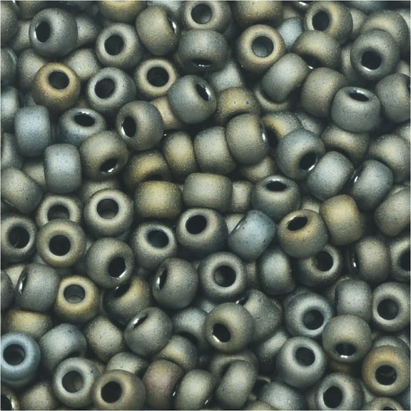Miyuki Round Seed Beads, 8/0, 22 Gram Tube, #92002 Matte Metallic Gray