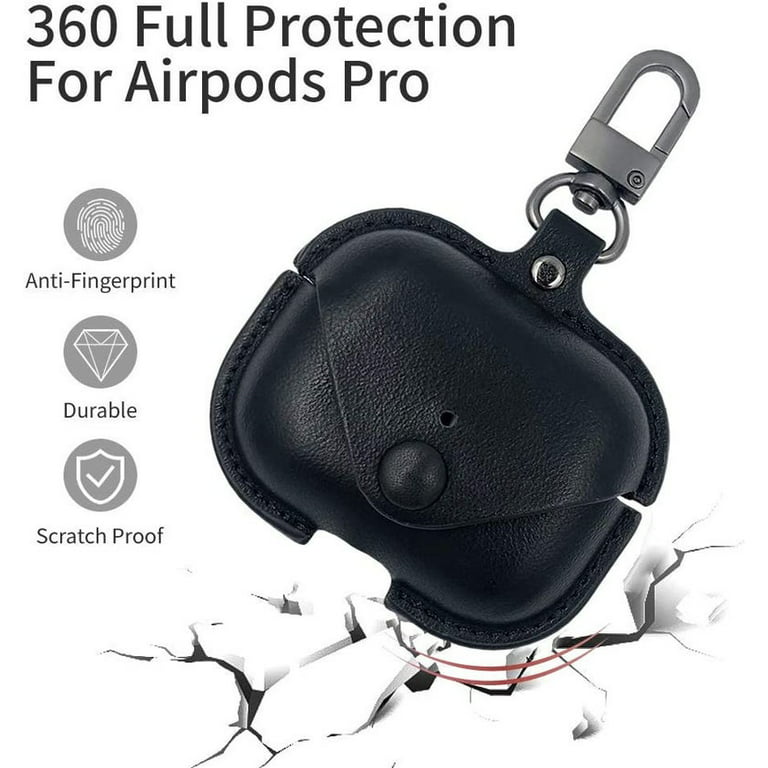 Black Luxury AirPods Leather Case Protective Skin Cover For AirPod
