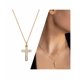 thumbnail image 1 of Collar Xtellar Cruz Mujer Dije Chapado Oro 18k Con Zircón, 1 of 4