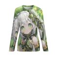 thumbnail image 6 of Genshin Impact Women's Pajama Top 3D Digital Print Sleepwear Trendy Crewneck Pullovers Long Sleeve Shirts 5XL, 6 of 8