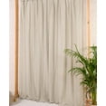 thumbnail image 5 of The Art Box Window Curtain Panels for Living Room Bedroom Rich Linen Textured Privacy Provide Drapes, Rod Pocket Striped Green, 35"W x 63L" in, 2 Panels, 5 of 7