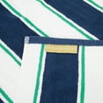 thumbnail image 2 of Aston & Arden Luxury Beach Towel, Oversized 35x70 in., Ultra Soft and Plush, Thick 600 GSM, Navy and Green Pinstripes, 2 of 5