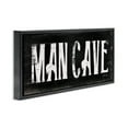 thumbnail image 3 of Stupell Industries Man Cave Black And White Typography Painting Black Floater Framed Canvas Art Print Wall Art, 25 x 11, 3 of 9