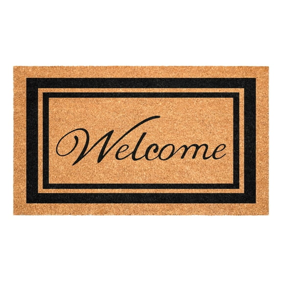 Home & More Border Welcome Coir Outdoor Doormat