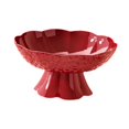 thumbnail image 3 of Frutero con pedestal, soporte para aperitivos, bandeja de frutas con pedestal extraíble, bandeja de servir para escritorio, hogar, centro de mesa para Rojo, 3 of 8