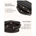 thumbnail image 4 of Bandolera CHOLISS, bolso de viaje acolchado RFID de piel vegana, 4 of 6