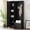 Black, variant on 35.6 Inch Minimalist Hall Tree with Flip-Up Bench and Hooks, Space-Saving Entryway Storage Cabinet with Adjustable Shelves for Mudroom, White