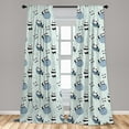 thumbnail image 5 of Ambesonne Panda Curtains, Pastel Animal in Space, Pair of 28"x84", Multicolor, 5 of 5